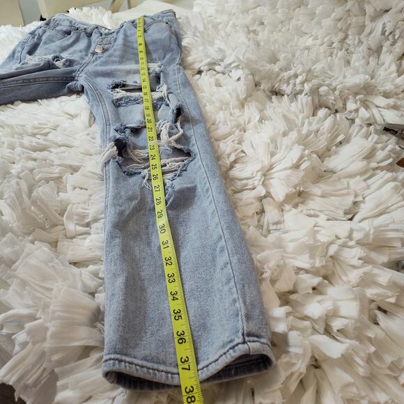 S.O.N.G. BUTTON FLY DESTROYED JEANS TIMELESS FIT WOMEN'S 28 RIPPED DISTRESSED - Picture 12 of 13